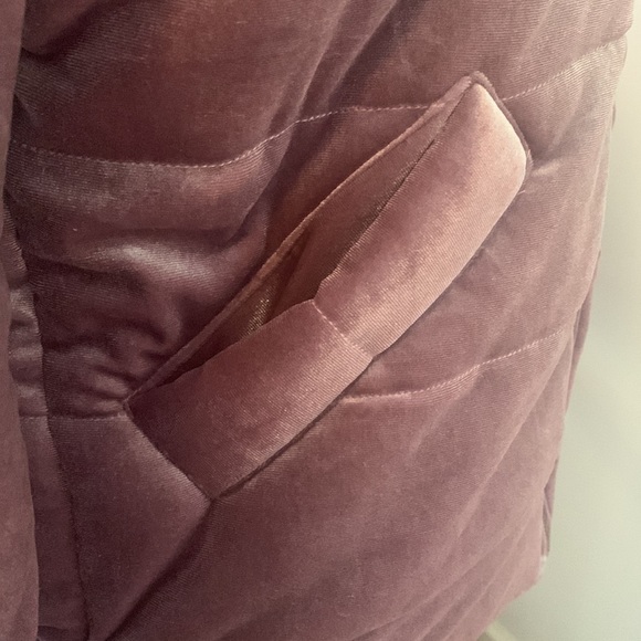 Rachel Parcell Velvet lavender purple jacket designer Fall pink thread 6 M - Picture 5 of 10